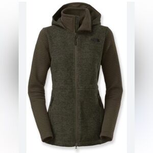 The North Face Brown Fleece Hooded Full Zip Jacket Women’s Small